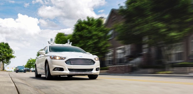 Ford Fusion autonomous test vehicle