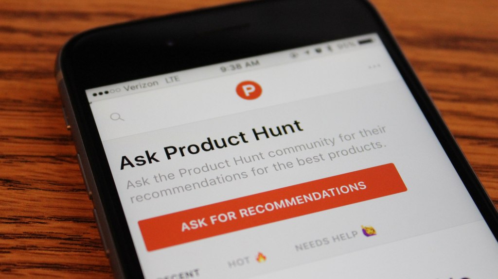 Ask Product Hunt displayed on a smartphone screen