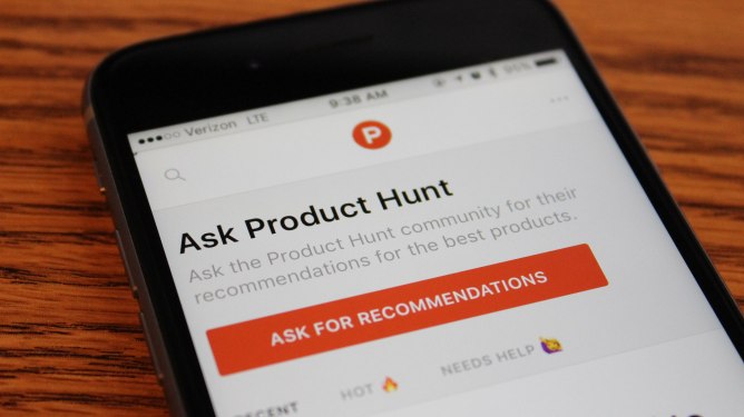 Ask Product Hunt displayed on a smartphone screen