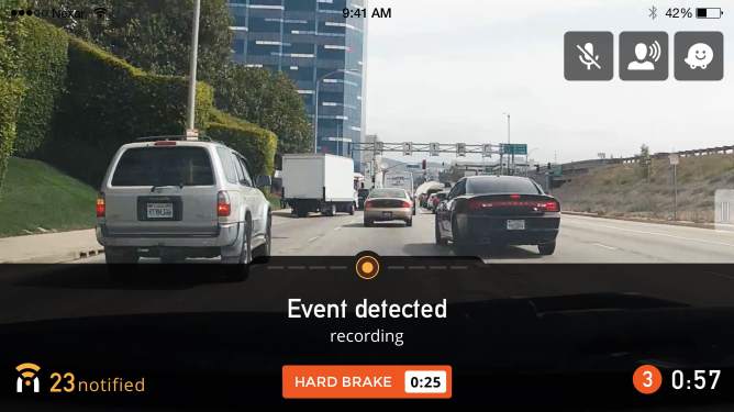 Nexar hard brake detection