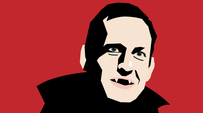 Peter Thiel as a vampire