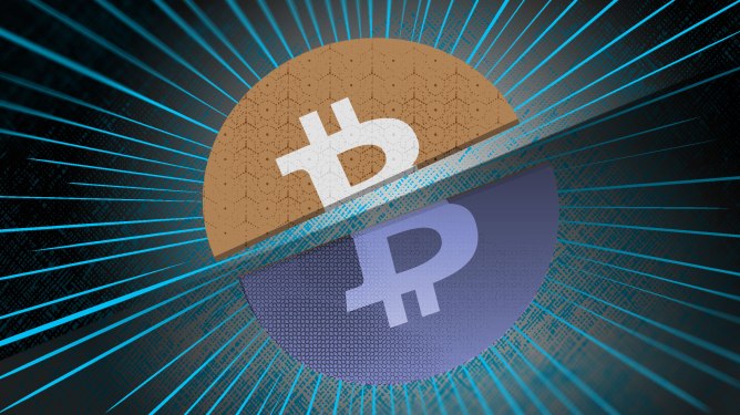 bitcoin splitting in two