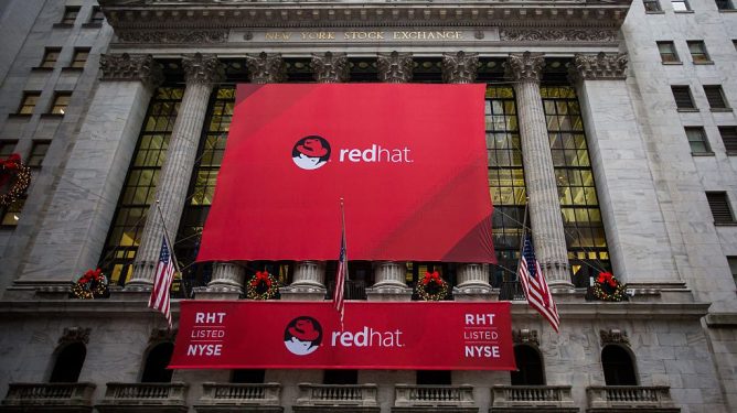 Red Hat banne, NYSE