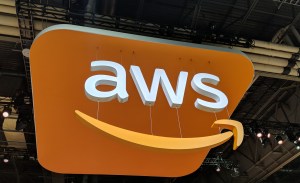 AWS logo on sign