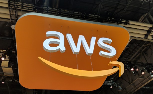 AWS logo on sign