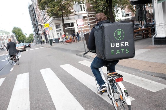 Uber Eats bike courier