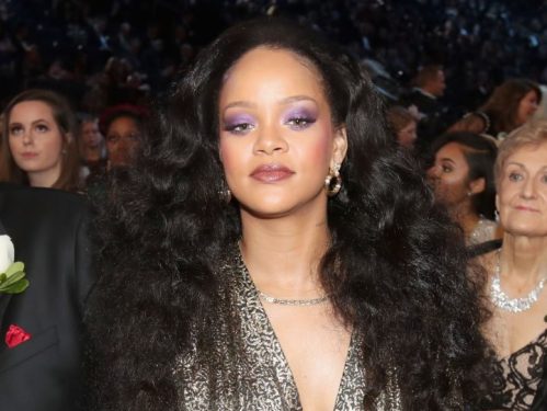 Rihanna attends the 60th Annual GRAMMY Awards at Madison Square Garden