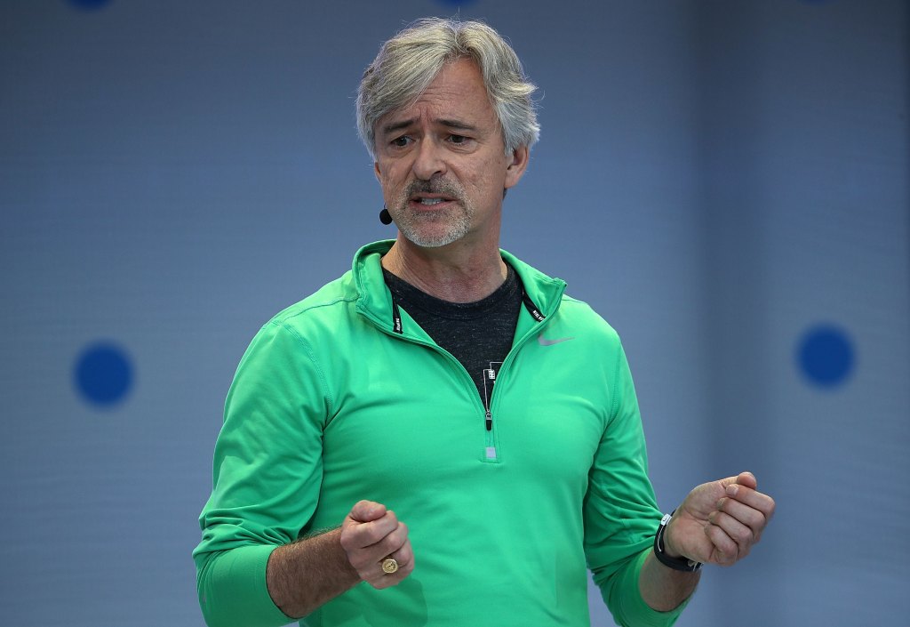 Waymo CEO John Krafcik speaks during the opening keynote address at Google I/O 2018