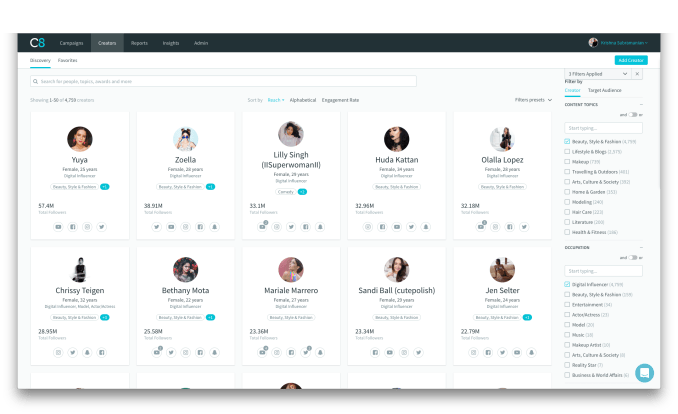 Captiv8 Creator Discovery
