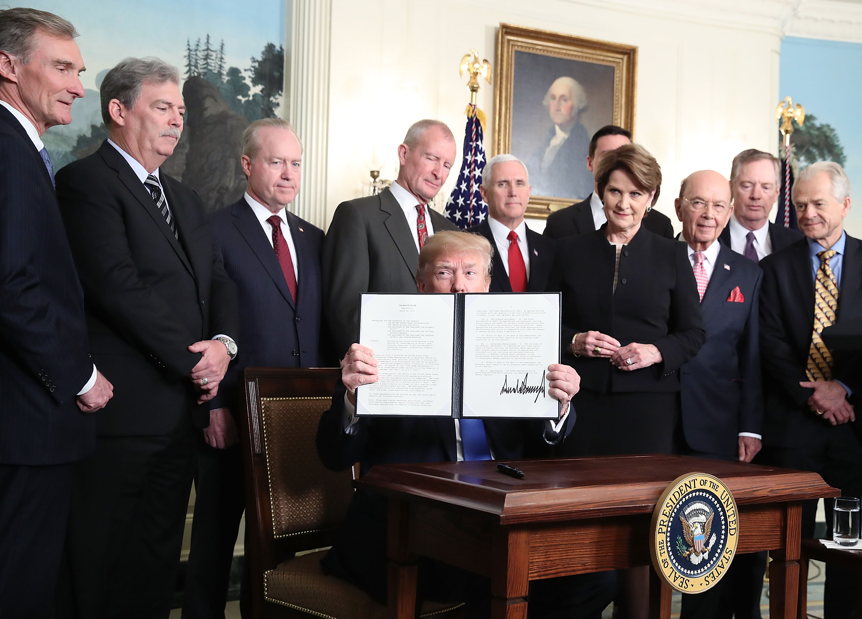 President Trump Signs A Presidential Memorandum On Sanctioning China Over Economic Aggression