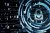padlock icon and multiple layers of binary code