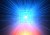 Conceptual computer artwork of electronic circuitry with blue and red light passing through it