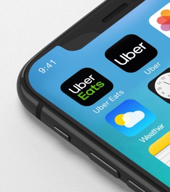 Uber and Uber Eats on Phone
