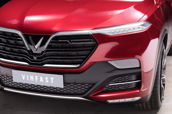 front of VinFast car