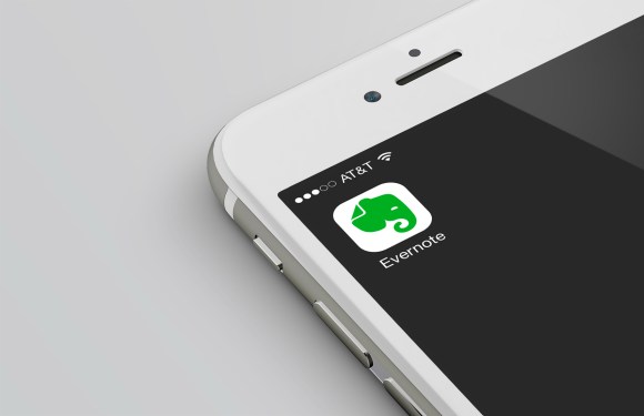 Evernote app icon on smartphone