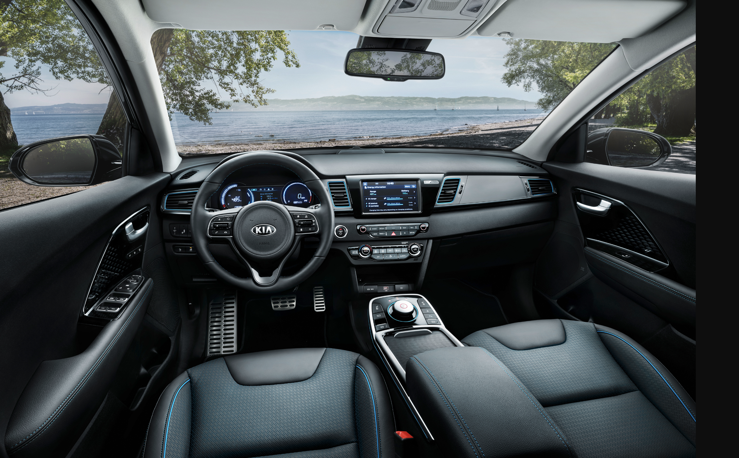 kia e-niro interior paris motor show