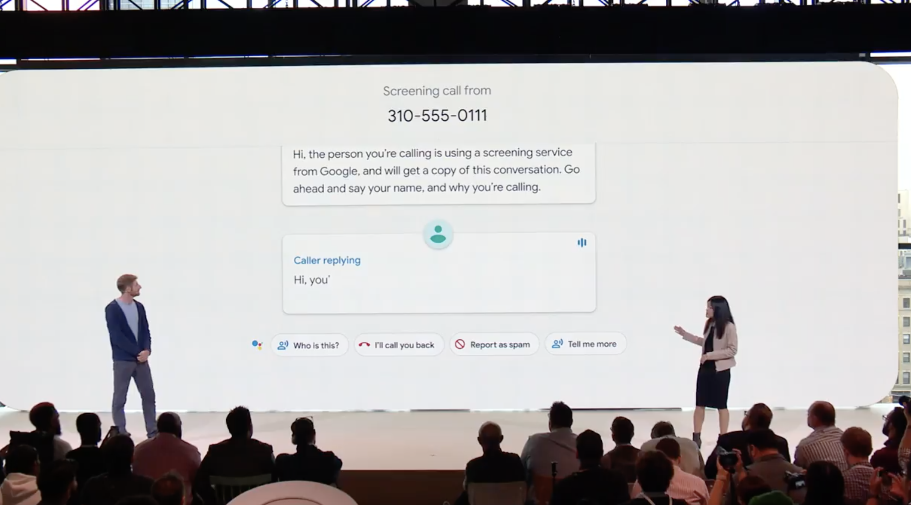 Google call screen