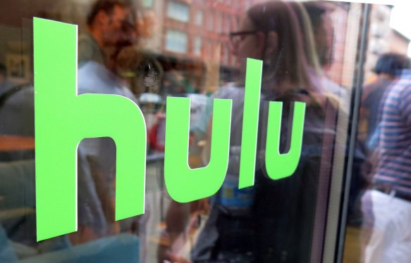 Hulu text logo displayed on window