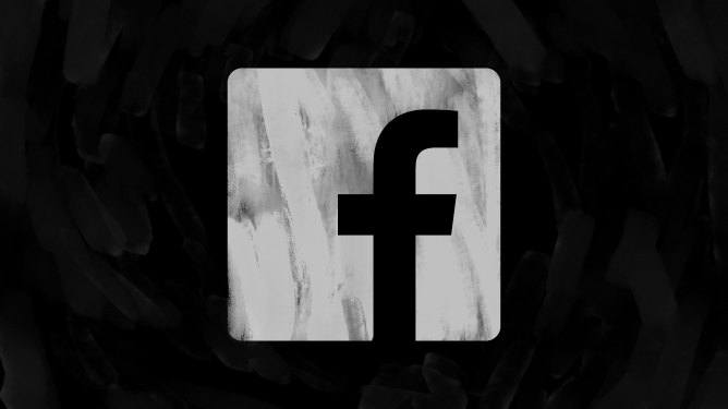 darkened facebook logo
