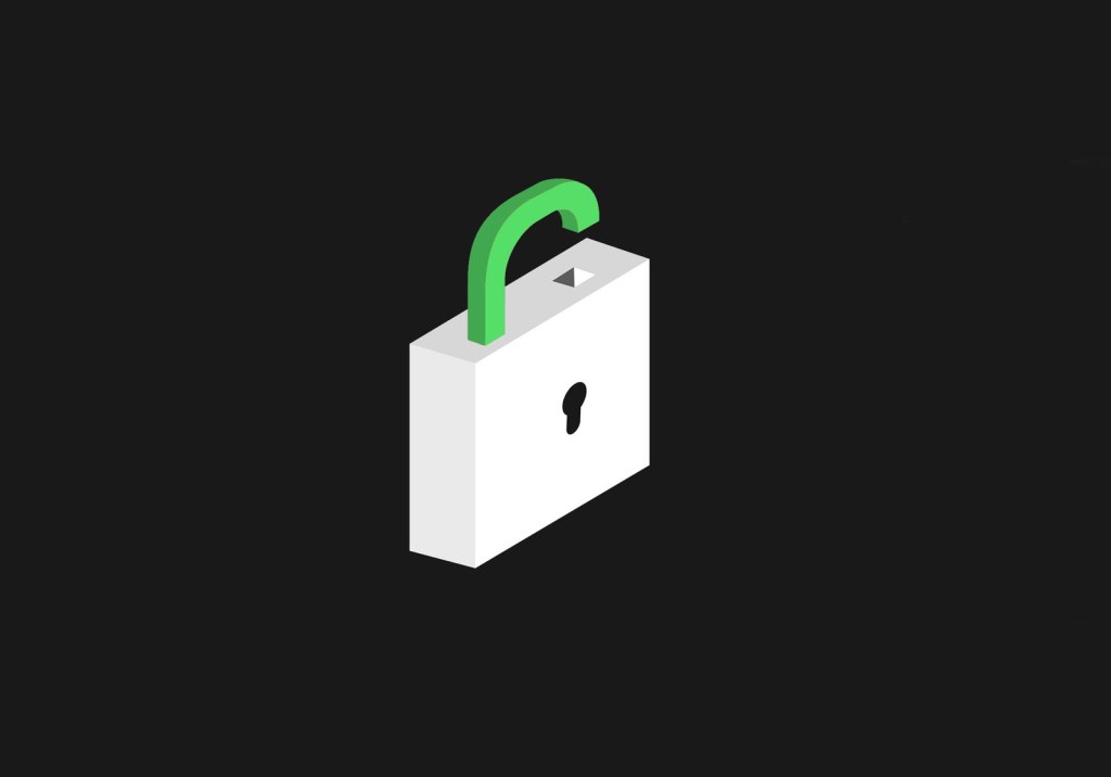 open padlock illustration