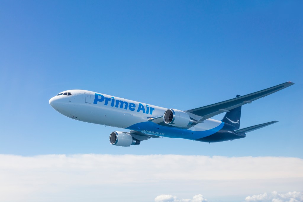 Amazon Prime Air Boeing 767 in flight