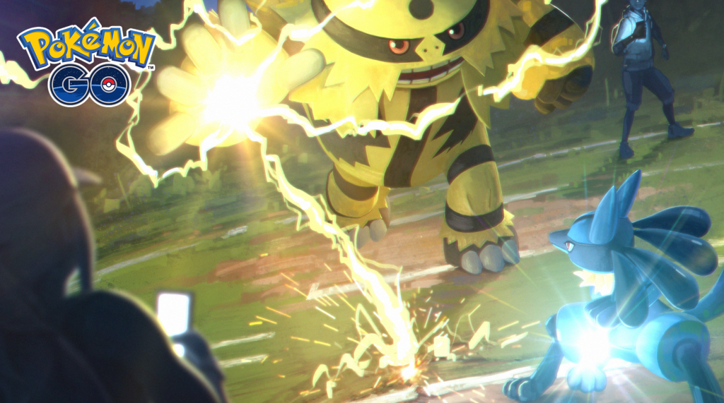 Concept art of Electivire battling Lucario