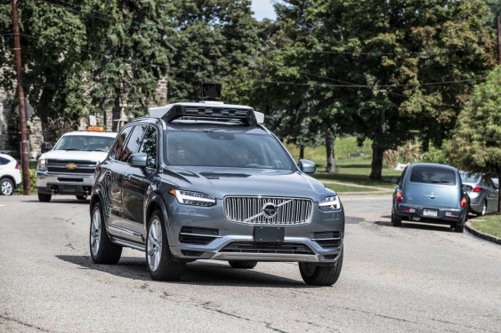 uber atg driving Volvo