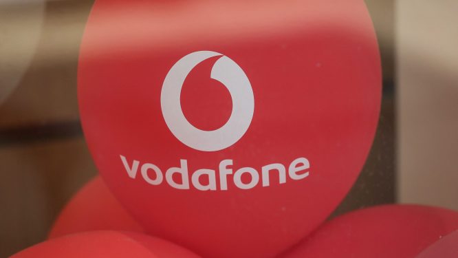 vodafone logo on a red balloon