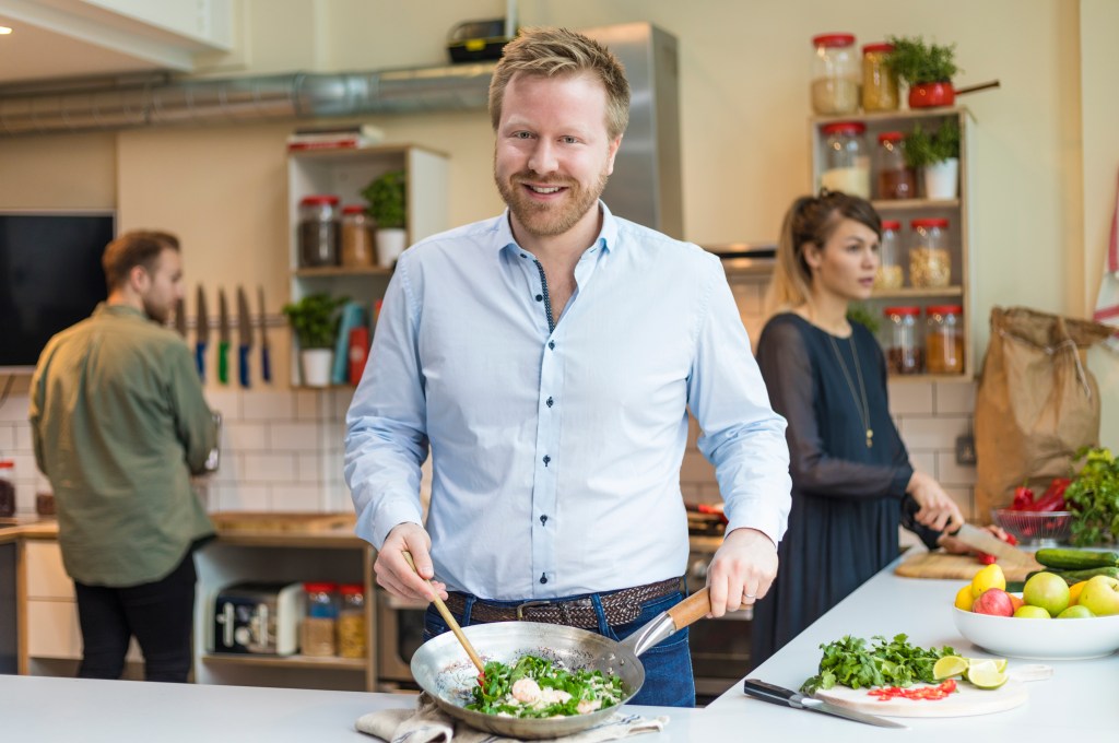 Gousto founder Timo Boldt in a kitchen