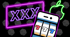 Apple Pornography and gambling apps illustration