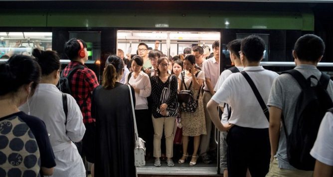 china office workers