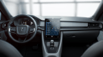 The interior of the Polestar 2, which features Google's Android Automotive operating system.