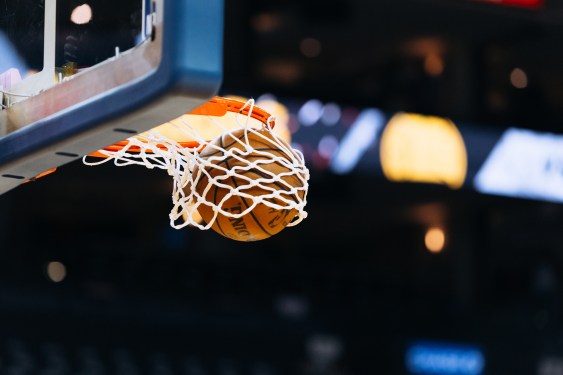 swish - basketball in the net