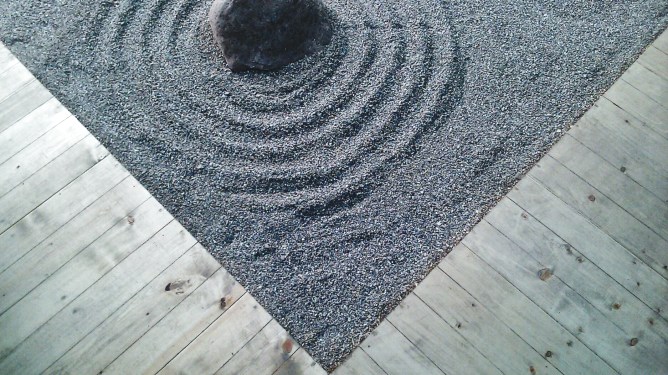 High Angle View Of Zen Garden