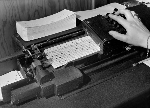 A machine compiling public opinions. (Photo by Carl Mydans//Time Life Pictures/Getty Images)