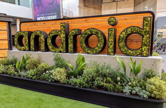 Android sign at MWC