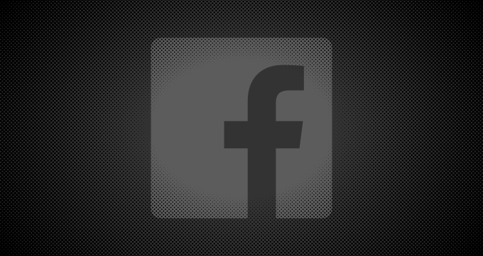 darkened facebook logo