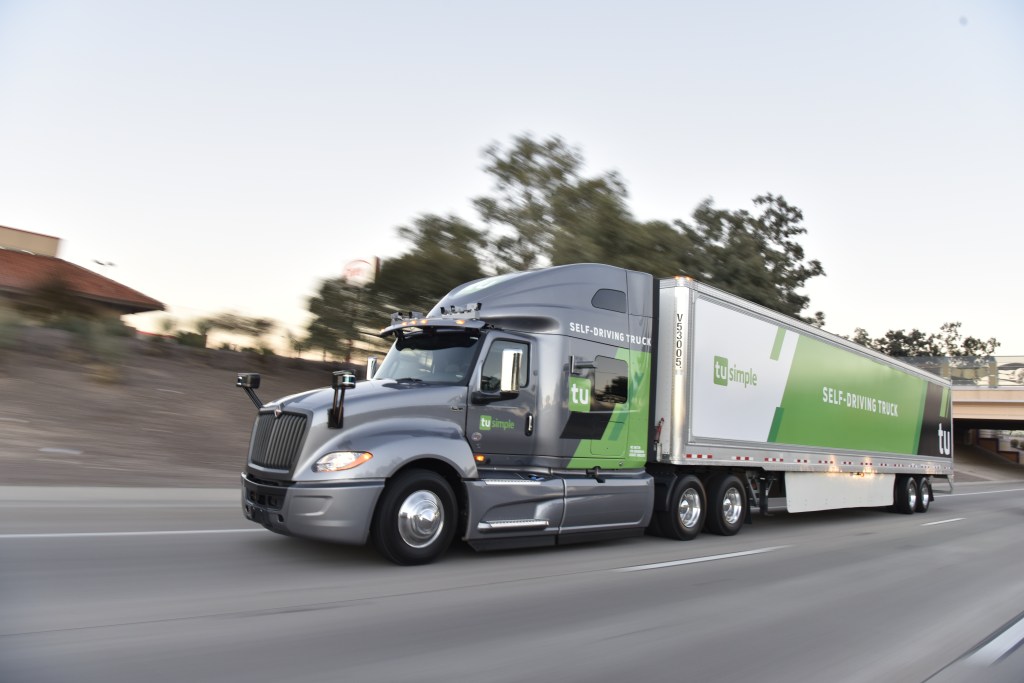 tusimple truck close up