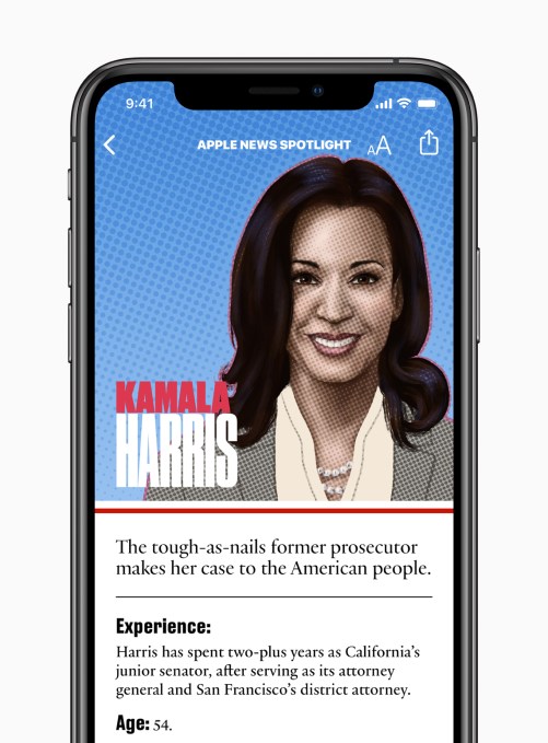 Apple News candidate guide Kamala Harris 062619