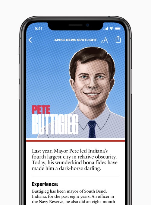 Apple News candidate guide Pete Buttigieg 062619