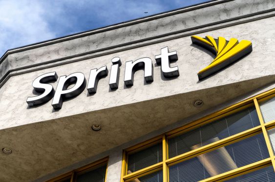 A Sprint store logo seen in Los Angeles, California