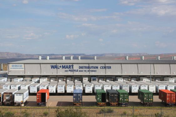 WASHINGTON, UT - JUNE 06: Trailers wait to be transported at a large Walmart regional distribution center on June 6, 2019 in Washington, Utah. Walmart has announced one day delivery and other services to challenge Amazon. (Photo by George Frey/Getty Images)