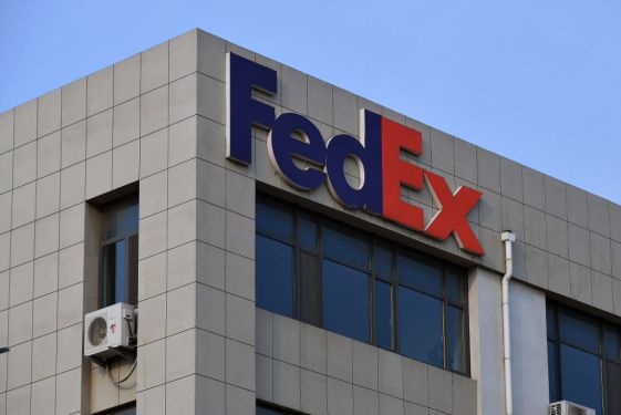 YANTAI, CHINA - JUNE 02: The FedEx global service center Yantai station is pictured at an economic and technological development zone on June 2, 2019 in Yantai, Shandong Province of China. (Photo by VCG/VCG via Getty Images)