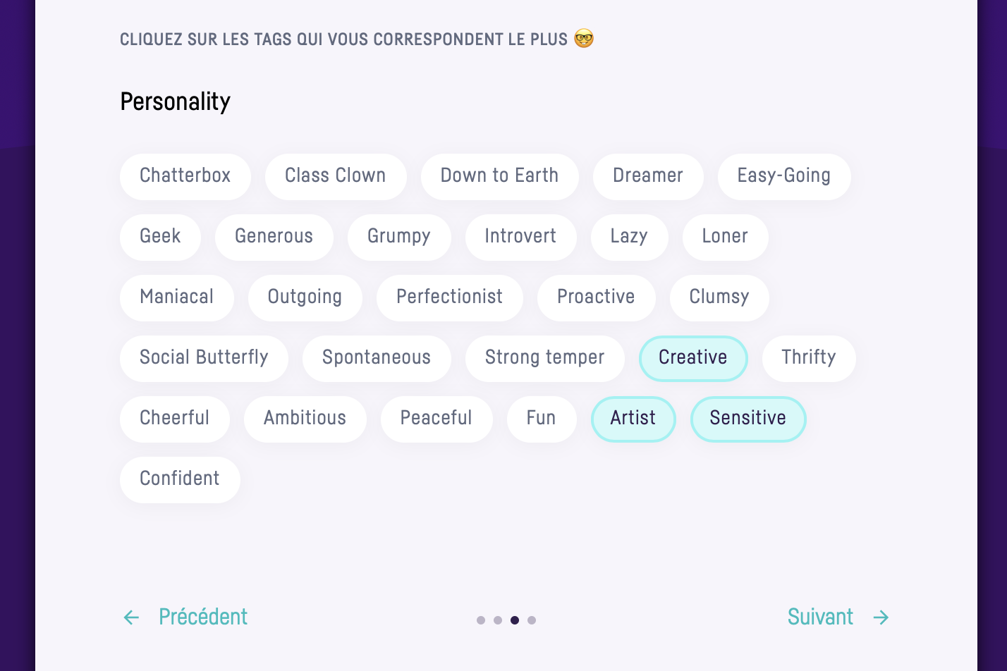 Onboarding Flatmates personality
