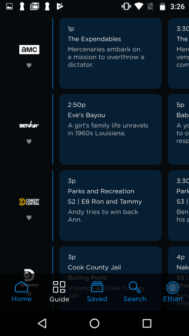 Schedule Screenshot