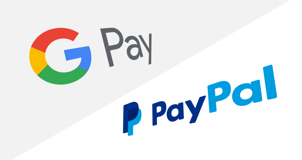 Google Pay and PayPal logos