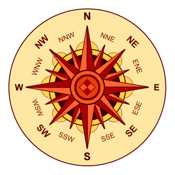Compass rose browns 00