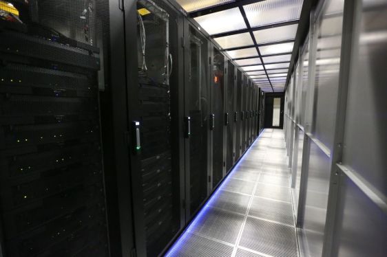 Pictures of computer racks taken during the inauguration of the Paris Equinix Data Center called PA8 the companys first International Business Exchange (IBX), in the northern Parisian suburb of Pantin on February 18, 2019. Equinix, is a global data center that delivers retail colocation and interconnection services. The PA8 bring an investment of some 64 million euros (73 million dollars). (Photo by Michel Stoupak/NurPhoto via Getty Images)