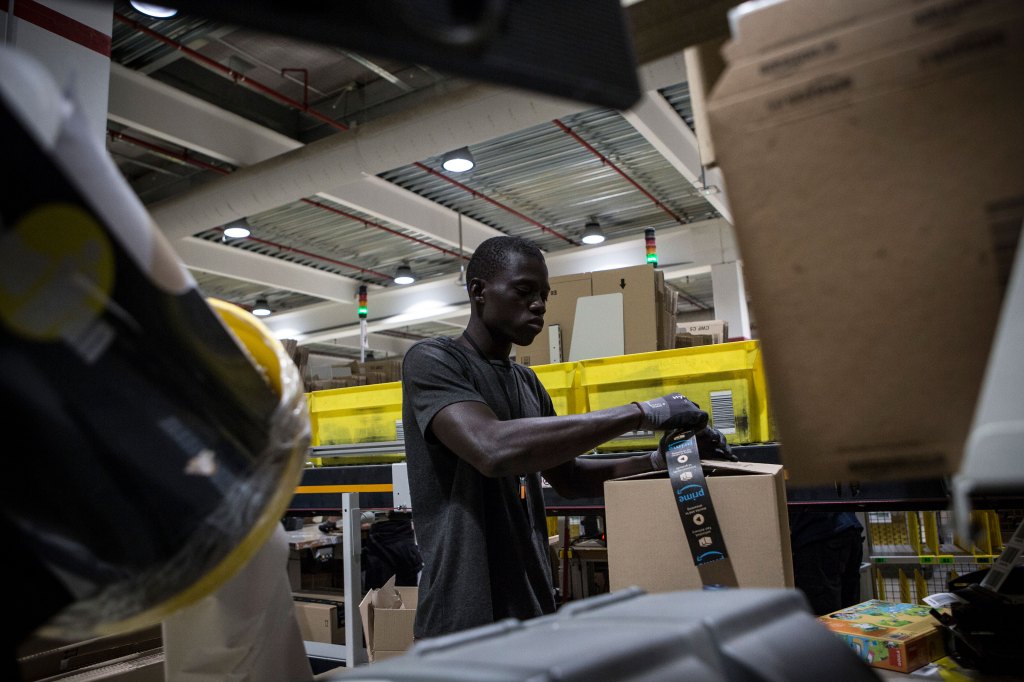 Amazon's Italian Fulfillment Centre Prepares For Black Friday