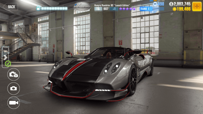 Pagani HuayraBCRoadsterPB 2019 Garage Screenshot